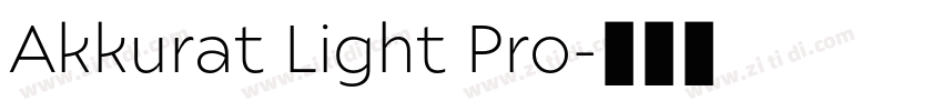 Akkurat Light Pro字体转换